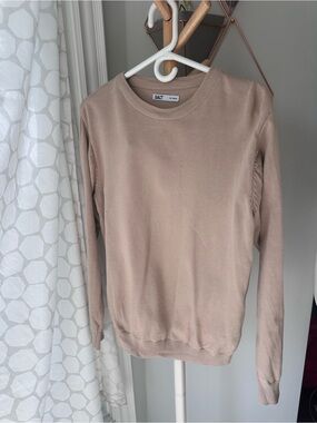 SALT Men’s 100% Cotton Crewneck Sweater in Beige/Tan Size Medium